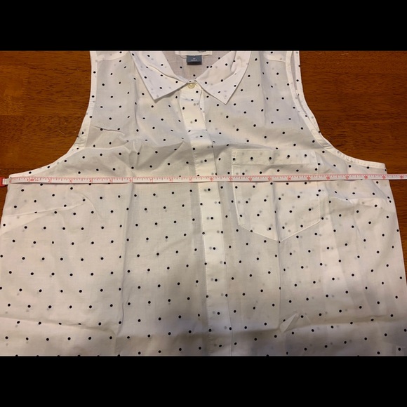 Cute White Black Dots Old Navy Sleeveless Blouse - Picture 6 of 6
